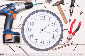 Building tools and clock