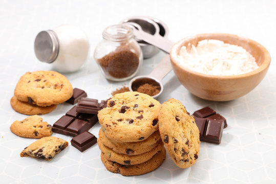 Chocolate Chip Cookie And Ingredient