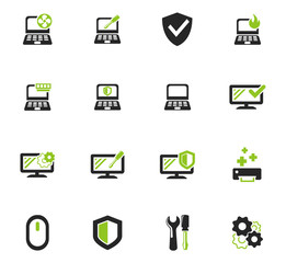 Repyer Diagnostics of computers icons set