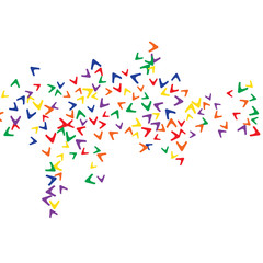 Vector Confetti Background Pattern. Element of design. Colorful arrows on a black background