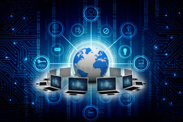 3d rendering Computer network
