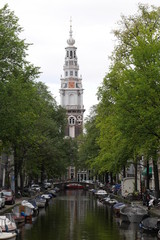 Naklejka premium Canal à Amsterdam - Pays-Bas
