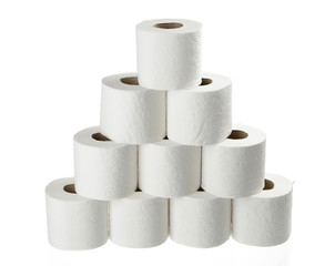 Heap of Toilet Papers Isolated