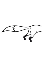 halb hinten hinterteil fuchs schön design cool comic cartoon clipart logo tier wald