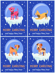 Merry Christmas and Happy New Year Festive Posters