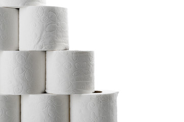 Toilet papers with space for your text.   