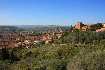 Fototapeta na wymiar The town of Certaldo is the birthplace of Giovanni Boccaccio