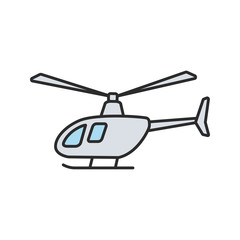 Helicopter color icon