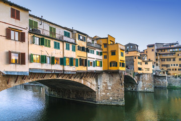 Fototapeta na wymiar Florence or Firenze city on the Arno River, Italy, Toscana.