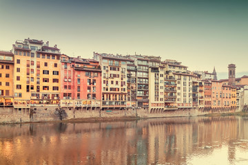 Architecture of Florence - a city on the Arno River, Italy, Toscana