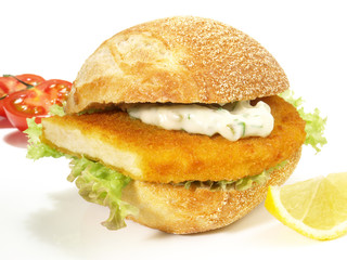 Tofuschnitzel im Brötchen