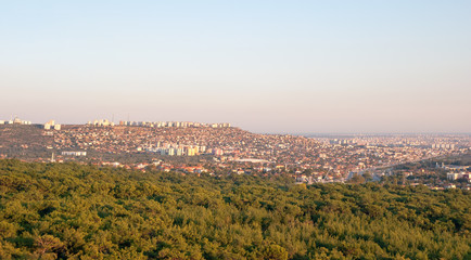 Fototapeta na wymiar Panoramic view of the city of Antalya in Turkey.