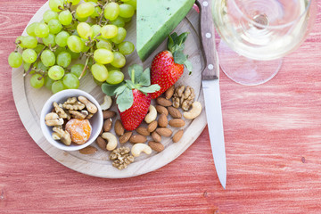 Snacks with wine