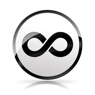 infinity icon on white background