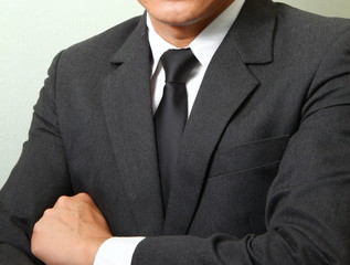 Businessman in suit scene.