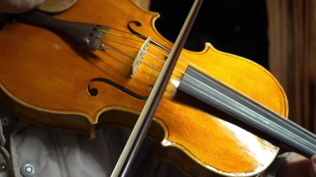 lutist playing violin, classic music, close-up