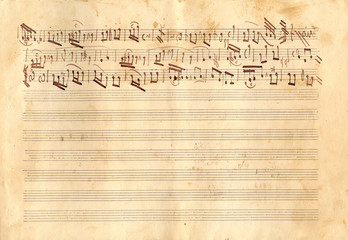 Antique Music Sheet Texture - Vintage Paper Texture Background