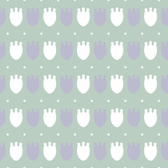Simple pastel floral pattern for cute childish textile or scrapbooking background