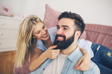 Couple at home