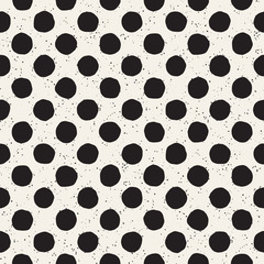 Hand drawn style ethnic seamless pattern. Abstract grungy geometric background in black and white.