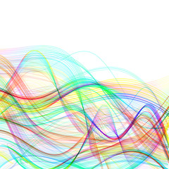 Abstract colorful wavy lines background.