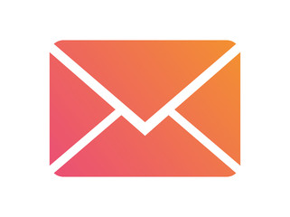 Gradient vector colorful interface email envelope icon
