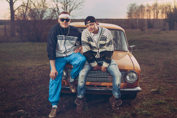 Two other nineties cost around orange old cars
