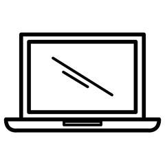 computer laptop isolated icon