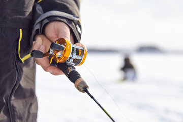 Fishing rod for winter fishing.