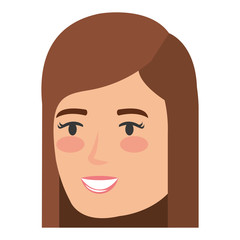 beautiful woman head avatar character