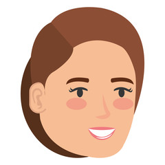 beautiful woman head avatar character