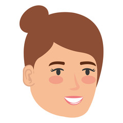 beautiful woman head avatar character