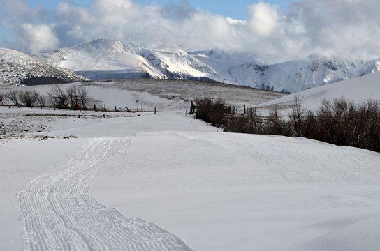 Piste de ski de fond en Auvergne, France