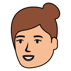 beautiful woman head avatar character