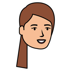 beautiful woman head avatar character