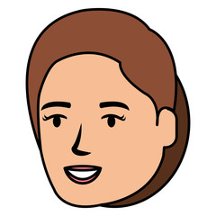 beautiful woman head avatar character