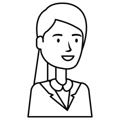 beautiful businesswoman avatar character vector illustration design