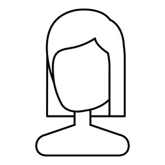 beautiful woman shirtless avatar character vector illustration design