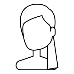 Obraz premium beautiful woman shirtless avatar character vector illustration design