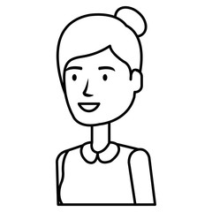 beautiful businesswoman avatar character vector illustration design