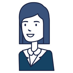 beautiful businesswoman avatar character vector illustration design