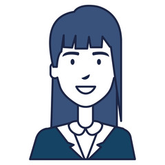 beautiful businesswoman avatar character vector illustration design