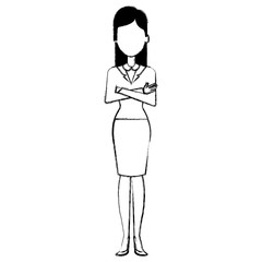 beautiful businesswoman avatar character vector illustration design