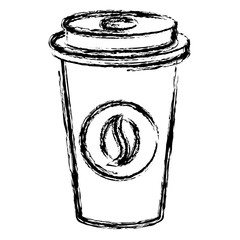 coffee in plastic cup vector illustration design