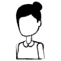 beautiful businesswoman avatar character vector illustration design