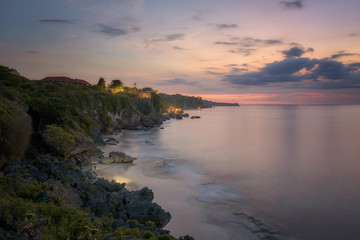 Fototapeta na wymiar Sunset on the Bali island.
