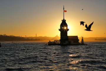 Fototapeta premium maiden tower in Istanbul