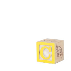 Toy Alphabet Block with Letter  C