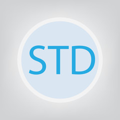 STD (Sexually Transmitted Diseases) acronym- vector illustration