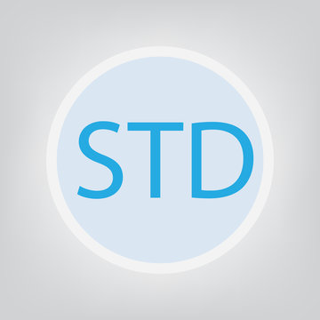 STD (Sexually Transmitted Diseases) acronym- vector illustration